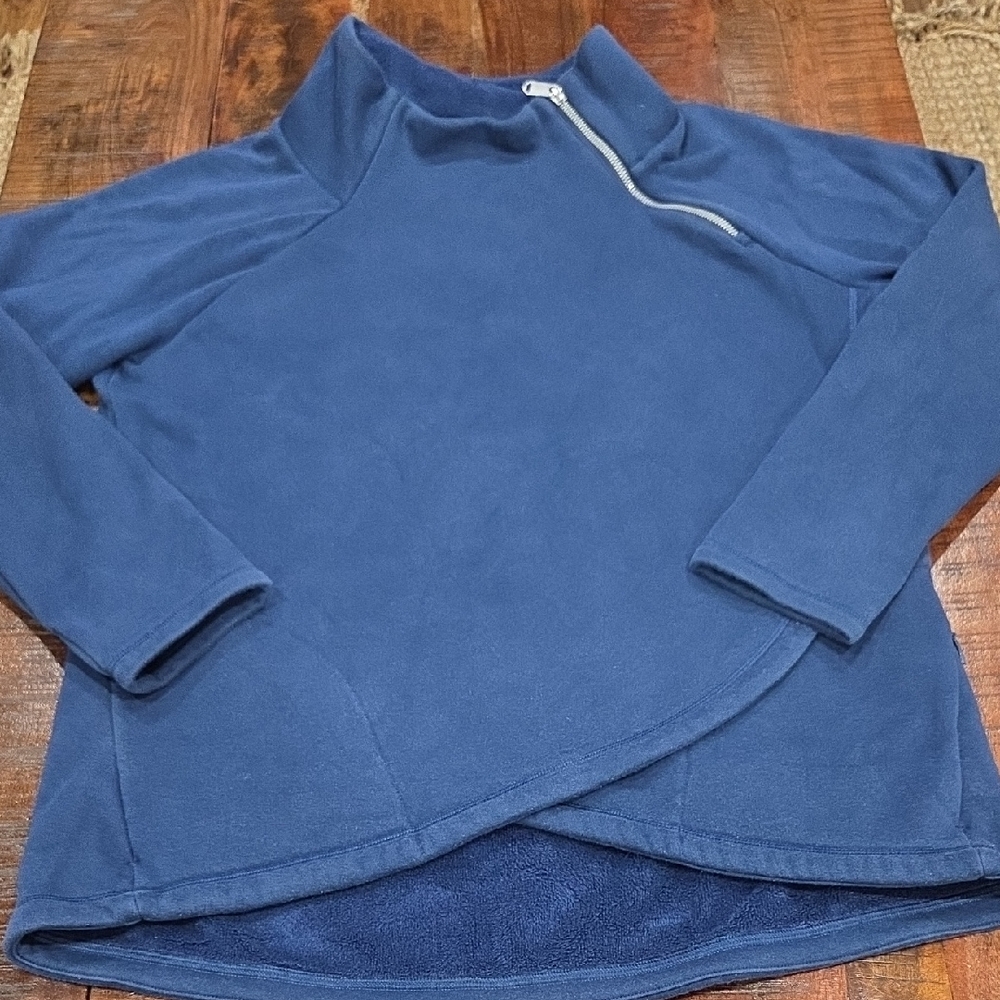 Athleta Navy Fleece Pullover Size Large